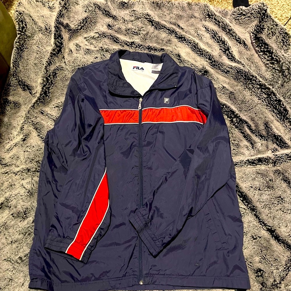 Fila Blue and Red Windbreaker Jacket